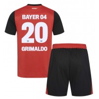 Camiseta Bayer Leverkusen Alejandro Grimaldo #20 Primera Equipación para niños 2024-25 manga corta (+ pantalones cortos)